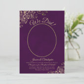 Dat hebben we gedaan! Gouden krullen pruim paarse  Kaart (Staand voorkant)