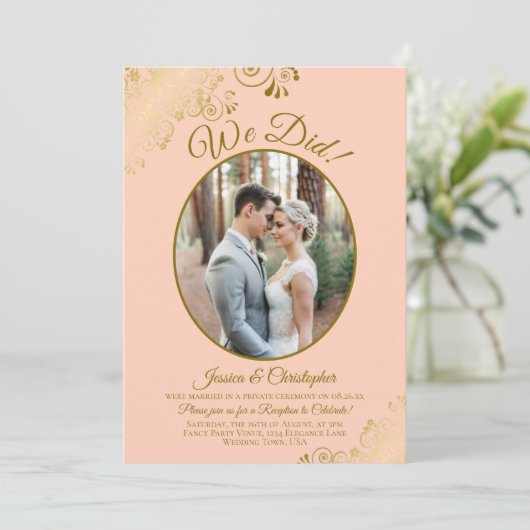 Dat hebben we gedaan. Koraalperen en gouden wedden Kaart (Staand voorkant)