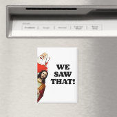 DAT HEBBEN WE GEZIEN! De Kerstman en Jezus kijken  Magneet (Insitu (Vaatwasser))