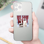 DAT HEBBEN WE GEZIEN! De Kerstman en Jezus kijken  Sticker (Telefoon)