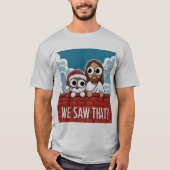 DAT HEBBEN WE GEZIEN! De Kerstman en Jezus kijken  T-shirt (Voorkant)