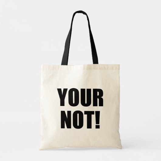 Dat heet! Je niet! Excellentie in Good Grammar Tote Bag (Achterkant)