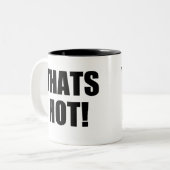 Dat heet! Je niet! Excellentie in Good Grammar Tweekleurige Koffiemok (Voorkant links)