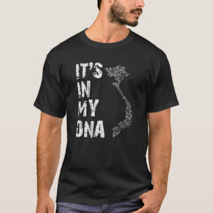  dat het in mijn DNA Vietnam overzichtskaart staat T-shirt