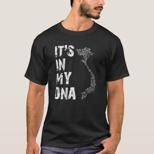  dat het in mijn DNA Vietnam overzichtskaart staat T-shirt (Voorkant)