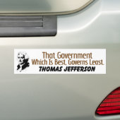 Dat het Minst Regeert Bumpersticker (Op auto)