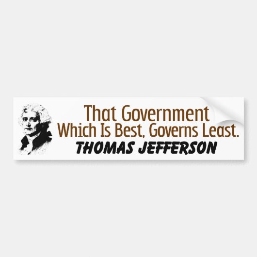 Dat het Minst Regeert Bumpersticker (Voorkant)