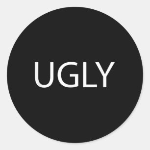 Dat het woord lelijk erop staat _ Grappig Ronde Sticker