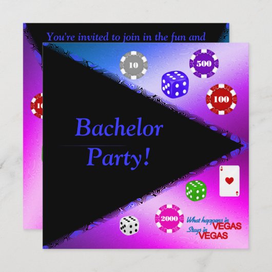 DAT HOE IK BACHELOR-INVITATIgradiënt ROL Kaart (Voorkant / Achterkant)