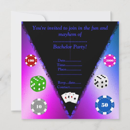 DAT HOE IK BACHELOR-INVITATIgradiënt ROL Kaart (Achterkant)