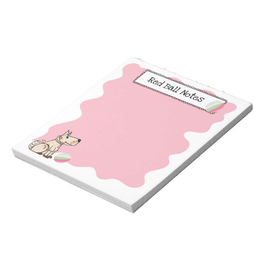 Dat Hondenleven Hondenbal Rood Notitieblok (Linkerzijde)