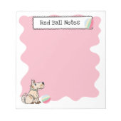 Dat Hondenleven Hondenbal Rood Notitieblok (Voorkant)