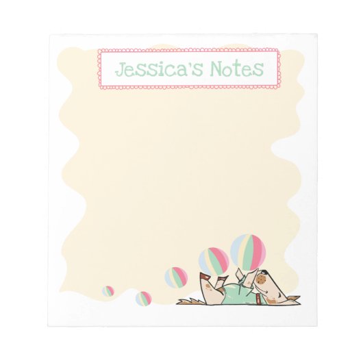 Dat hondenleven Notities Moppige hond die jongleer Notitieblok (Voorkant)