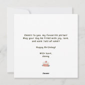 Dat ik je oma ben, is genoeg voor een verjaardag feestdagenkaart (Achterkant)