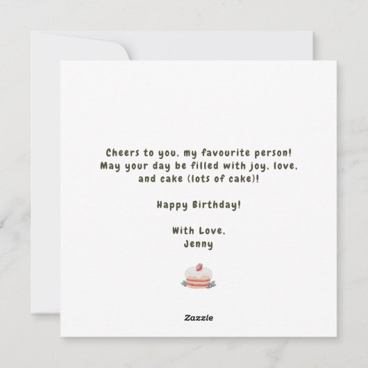 Dat ik je oma ben, is genoeg voor een verjaardag feestdagenkaart (Achterkant)