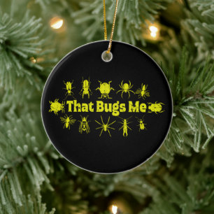 Dat irriteert me grappig gedesillusioneerde insect keramisch ornament