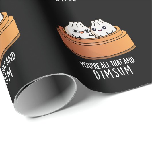 Dat is alles en Dimsum Funny Food Pun Dark BG Cadeaupapier (Rol Hoek)