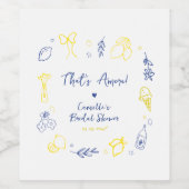 Dat is Amor Handgetekende Italiaanse Citroen Bruil Wijn Etiket (Enkel label)