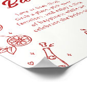 Dat is Amor Italiaans Bruiloftsfeest Pizza Bar Bor Poster (Hoek)