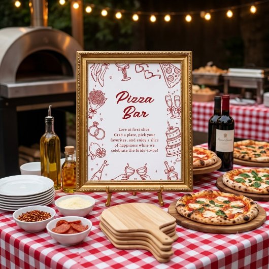 Dat is Amor Italiaans Bruiloftsfeest Pizza Bar Bor Poster