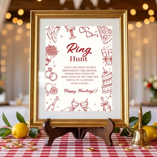 Dat is Amor Italiaans Bruiloftsfeest Ring Hunt Spe Poster