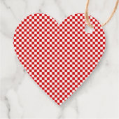 Dat is Amor Italiaans Bruiloftsontbijt Rood Gingha Bedankjes Labels (Achterkant)