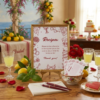 Dat is Amor Italiaans Bruiloftsrecepten Bord Poster