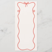 Dat is Amor Italiaans Handgetekend Rood Bruiloftsf Menu (Achterkant)