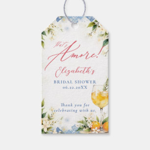 Dat is Amor Italiaans thema brunch bruiloftsfeest Cadeaulabel