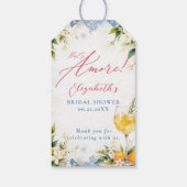 Dat is Amor Italiaans thema brunch bruiloftsfeest Cadeaulabel (Achterkant)