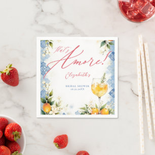 Dat is Amor Italiaans thema brunch bruiloftsfeest Servet