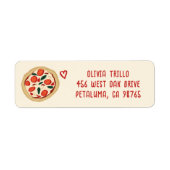 Dat is Amor Italiaanse Pizza Aangepast Trouwadres Etiket (Voorkant)