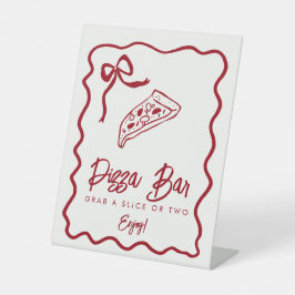 Dat is Amor Italiaanse Pizza Bar Bruidsfeest Reclamebord Met Voetstuk