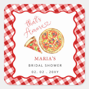 Dat is Amor Italiaanse Pizza Feest Bruidsborrel Vierkante Sticker
