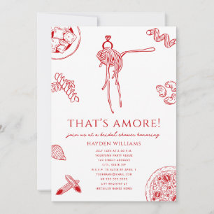 Dat is Amor Italiaanse Rode Bruiloft Bridal Shower Kaart