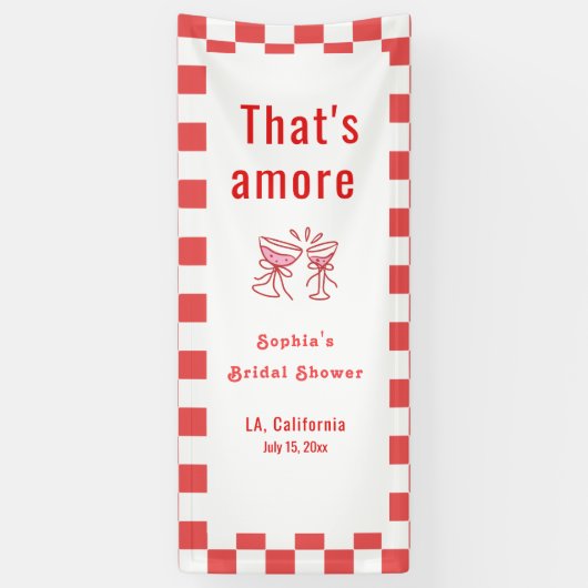 Dat is Amor Welkom Banner, Italiaanse Bruidsuitnod Spandoek (Verticaal)