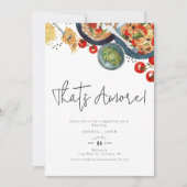 Dat is amore! Aquarel Italiaans Eten Betrokkenheid Kaart (Voorkant)