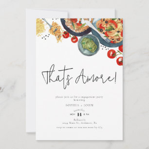 Dat is amore! Aquarel Italiaans Voedsel Betrokkenh Kaart