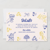 Dat is Amore! Blauw & Geel Italiaans Details Kaart (Voorkant)