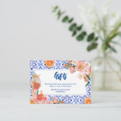 Dat is Amore bloemenspits Vrijgezellenfeest gesche Informatiekaartje (Staand voorkant)