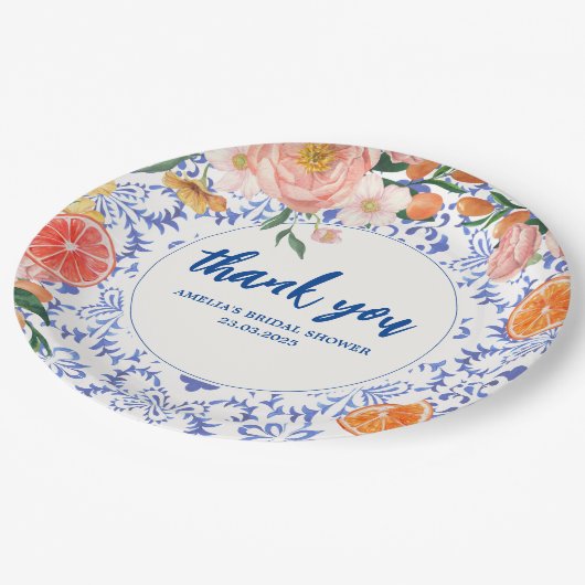 Dat is Amore bloemenzomer Vrijgezellenfeest Papieren Bordje (Gekanteld)