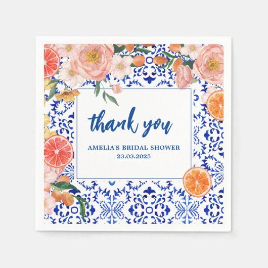 Dat is Amore bloemenzomer Vrijgezellenfeest Servet (Voorkant)