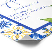 Dat is Amore Blue Tegels Citroenen Vrijgezellenfee Poster (Hoek)