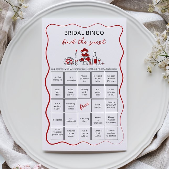 Dat is Amore Bridal Bingo om het gastenspel te vin (Creator heeft geüpload)