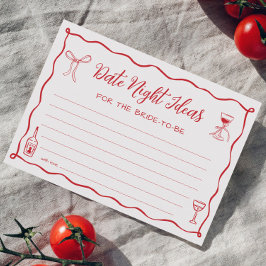 Dat is Amore Bridal Showe Date Night Ideas Kaart