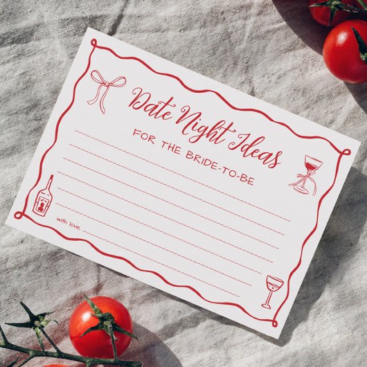 Dat is Amore Bridal Showe Date Night Ideas Kaart