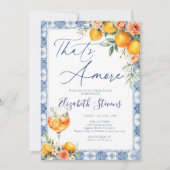 Dat is Amore Bruidsfeest Citrus Italiaanse Zomer Kaart (Voorkant)