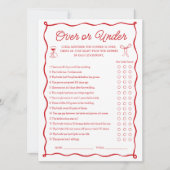 Dat is Amore Bruidsfeest Over of Onder Spelkaart Kaart (Voorkant)