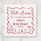 Dat is Amore Bruidsmeisjesfeest Bedankt Bedankjes Labels (Voorkant)