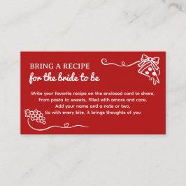 Dat is Amore Bruidsmeisjesfeest Breng een Recept Informatiekaartje